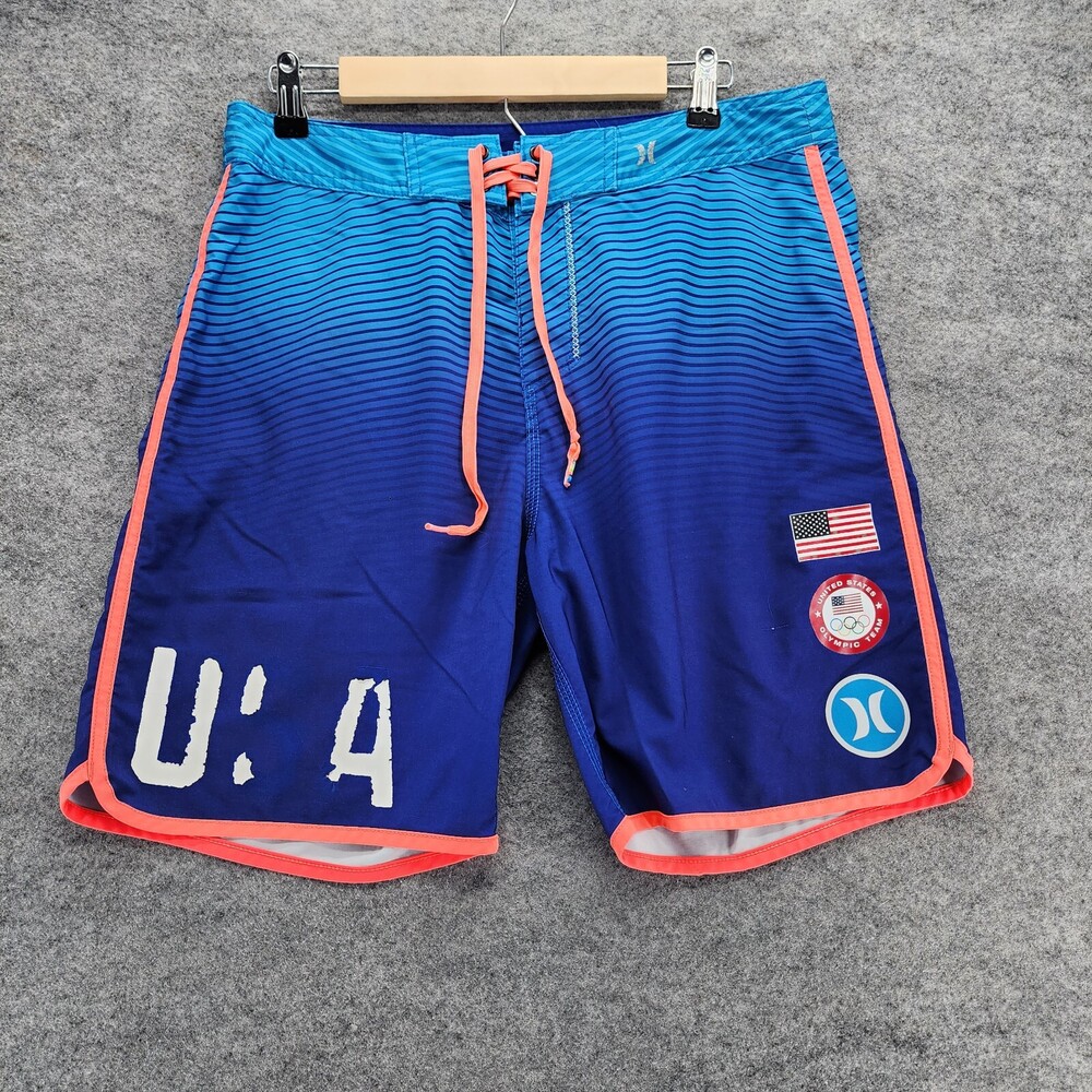 Hurley Boardshorts Mens 32 United States Olympic Team Blue Phantom